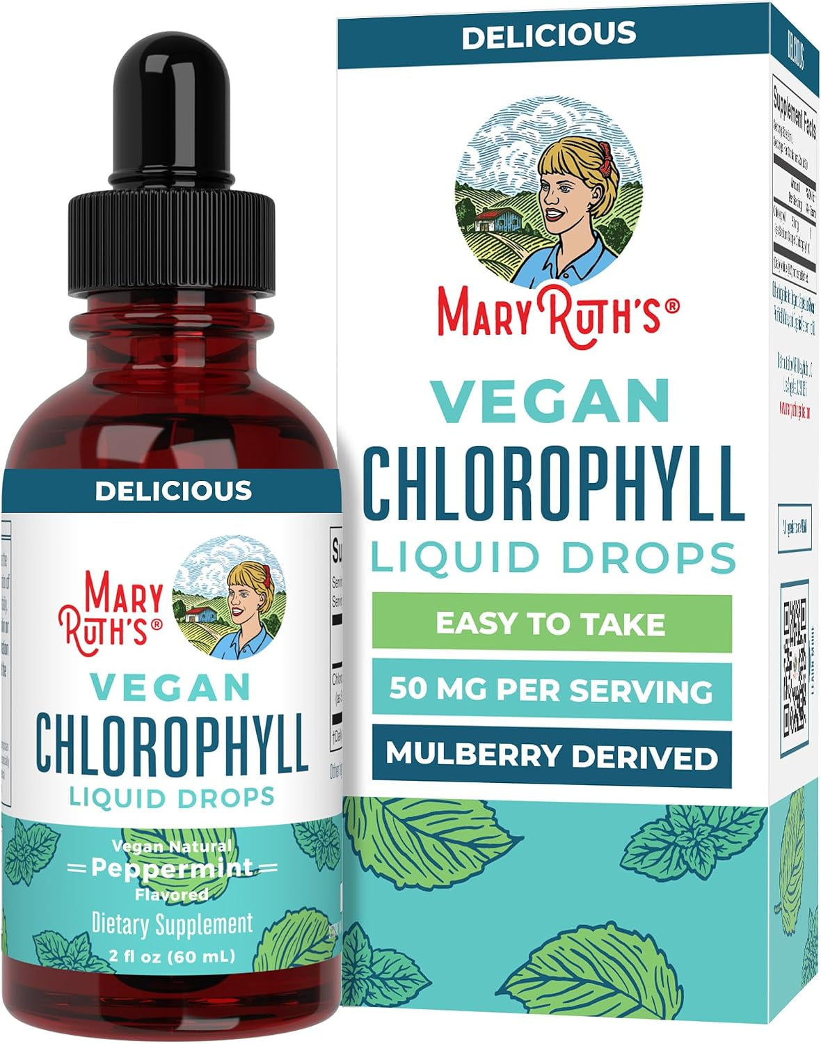 Chlorophyll Liquid Drops, Delicious Minty Flavor, Vegan, 2 Fl Oz