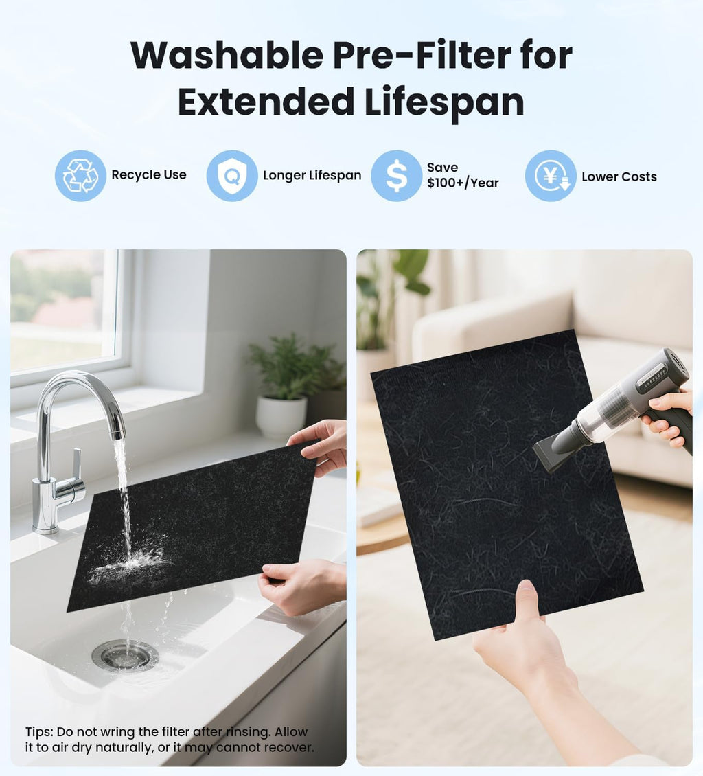 Air Purifiers with Washable Filter for Home Large Room up to 3000Ft²