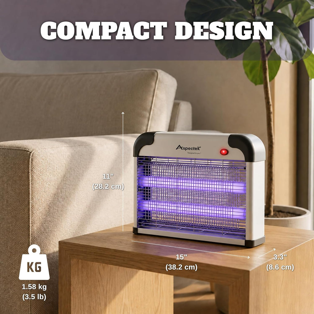 Electric Bug Zapper, 20W UV Bulbs, Fly, Mosquito, Gnat and Moth Control, Indoor and Covered Outdoor Use for Home, Garage, Patio and Farm, Includes 2 Replacement Bulbs