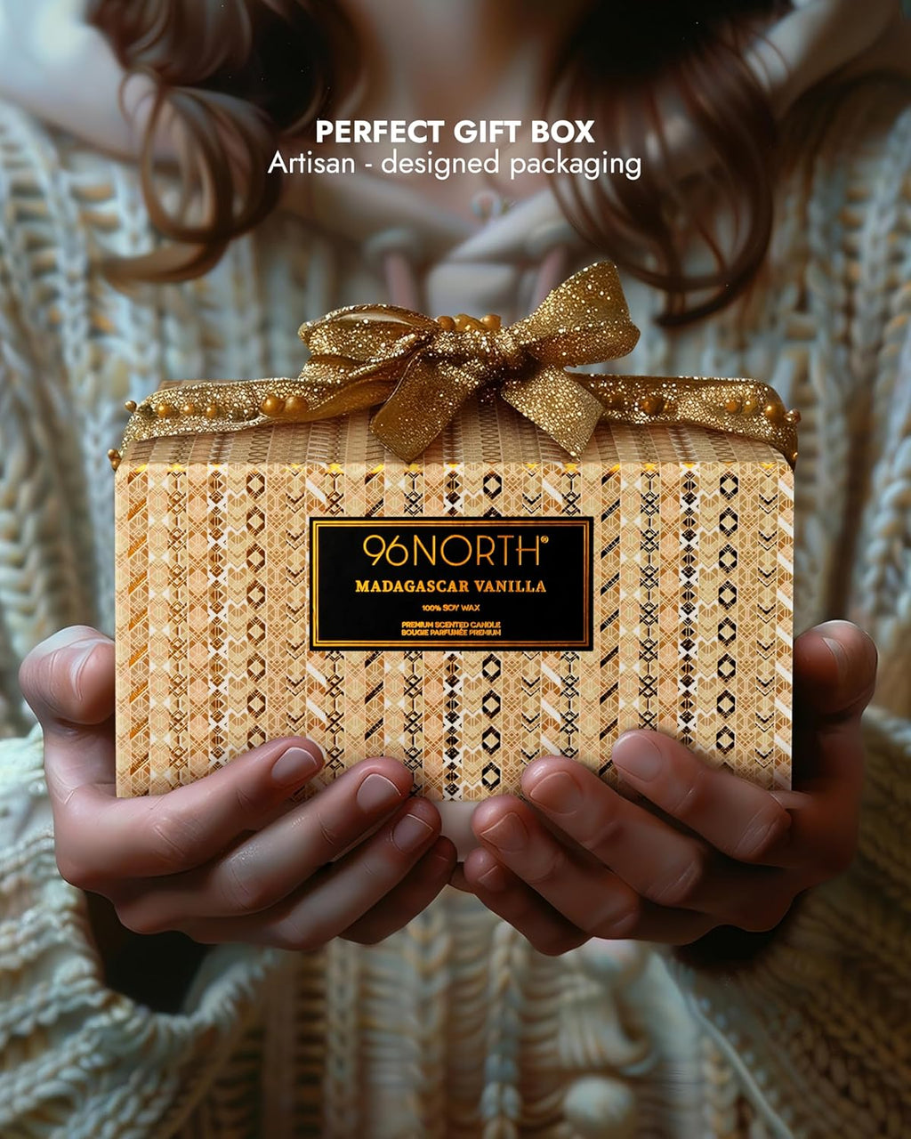 Luxury Vanilla Soy Candles | Large 3 Wick Jar Candle | up to 50 Hours Burning Time | 100% Natural Soy Wax | Relaxing Aromatherapy Aesthetic Candle | Housewarming Gift for Men and Women