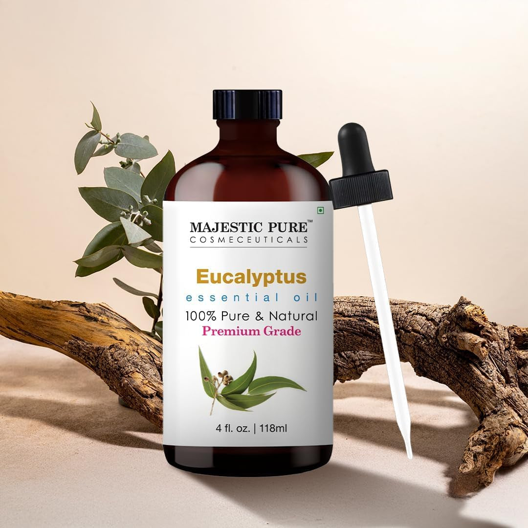 Essential Oil with Glass Dropper - 100% Pure and Natural - Essential Oils for Diffuser, Aromatherapy, Soap and Candle Making, Eucalyptus Essential Oil, Eucalyptus Oil, 4 Fl Oz