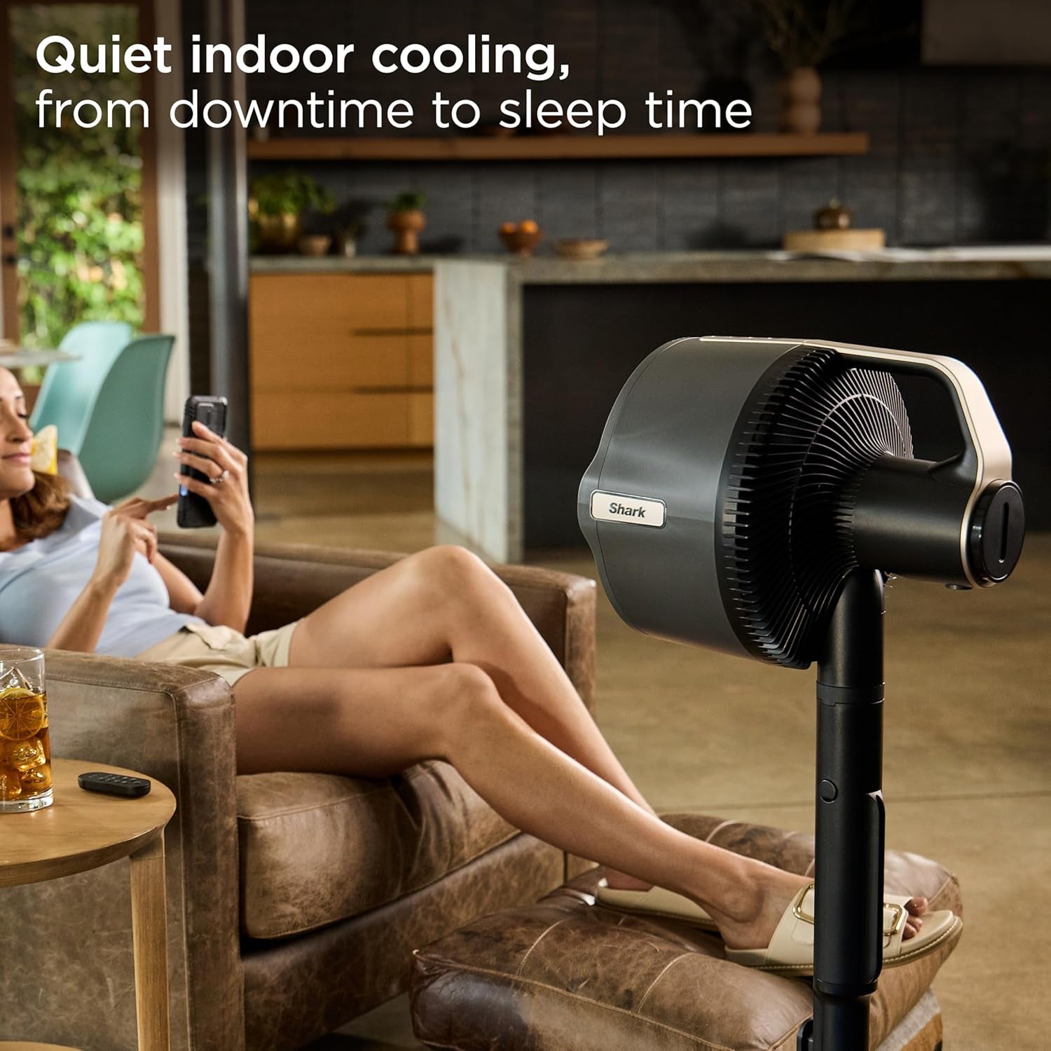 Shark Flexbreeze Pro Mist Fan, Indoor & Outdoor Oscillating Cooling Fan with Misting for Home & Patio, Floor & Tabletop, Portable Cordless & Corded, 24Hr Battery, Remote, Charcoal Grey, FA302​
