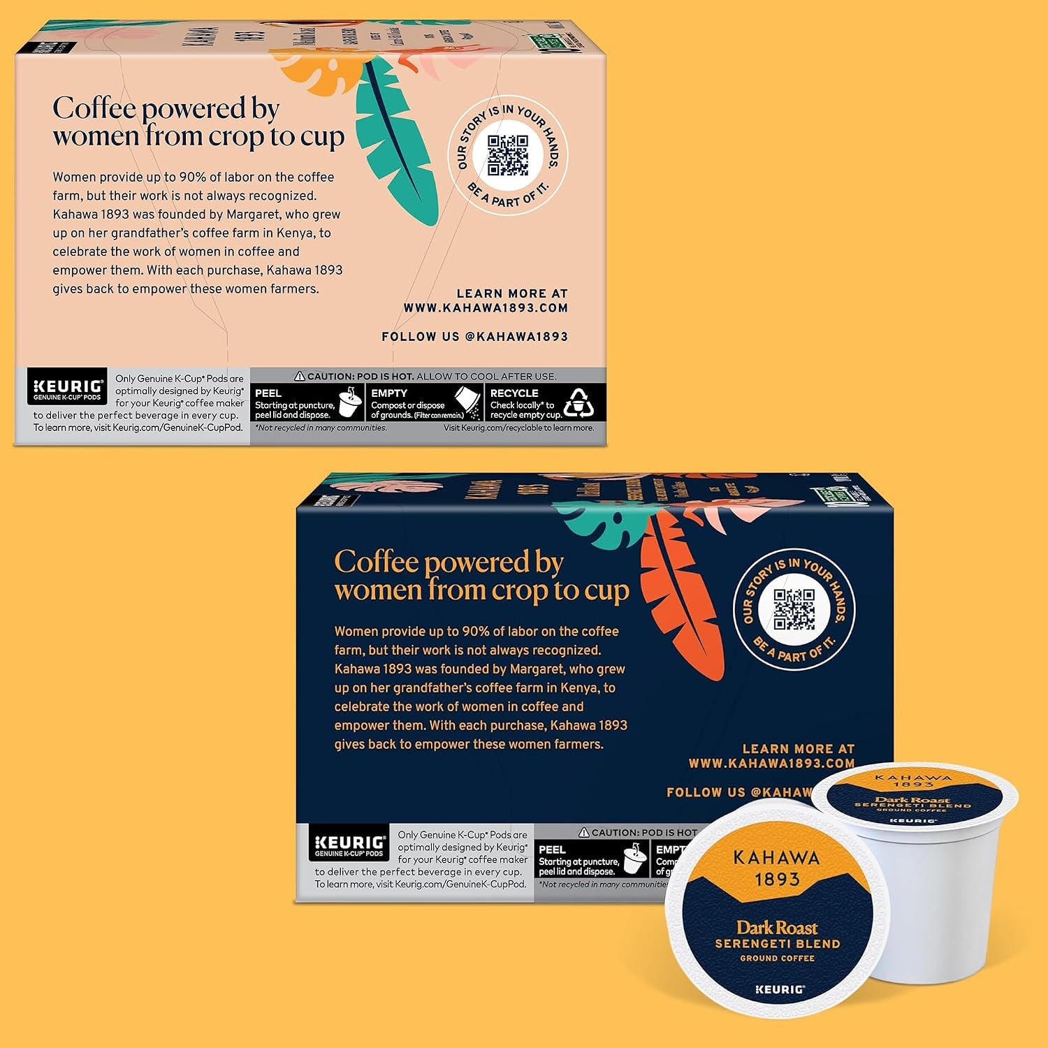 Variety Pack Coffee K-Cup Pods - Safari & Serengeti Blend (40 Count) - as Seen on Shark Tank, 1 Box Medium Roast + 1 Box Dark Roast, Ethically & Sustainably Sourced