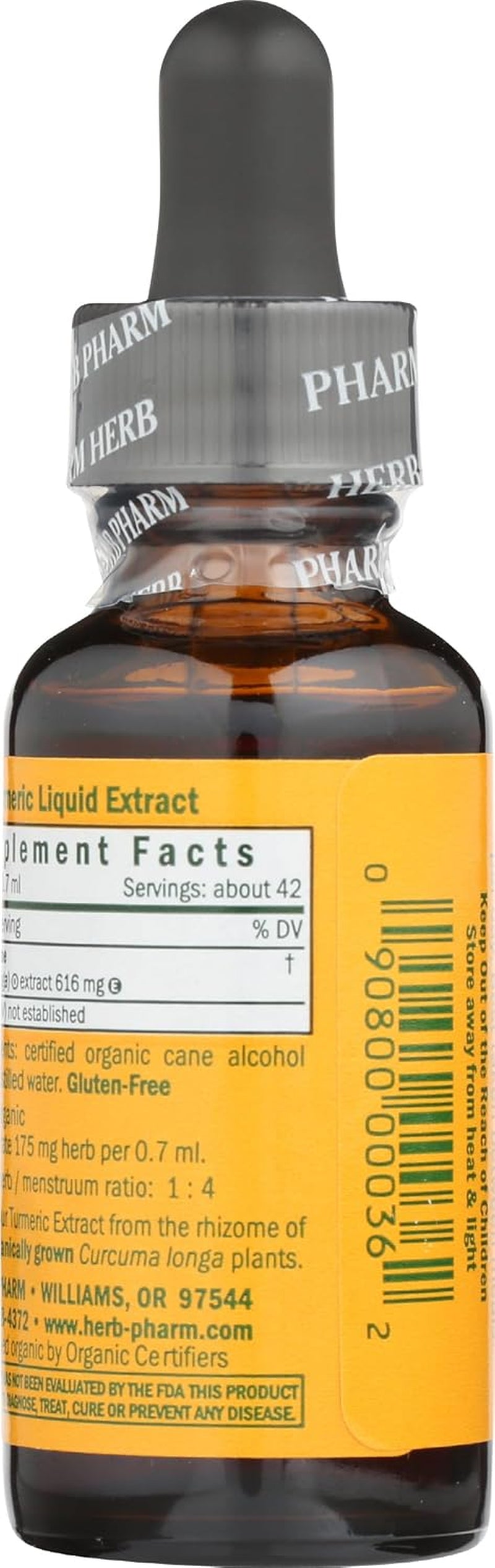 Turmeric Liquid Extract: USDA Organic Liver, Joint, Muscle, Cardiovascular, and Digestive Support, Fast-Absorbing & Sugar-Free Turmeric Root Tincture, up to ~3 Week Supply, 1 Oz*
