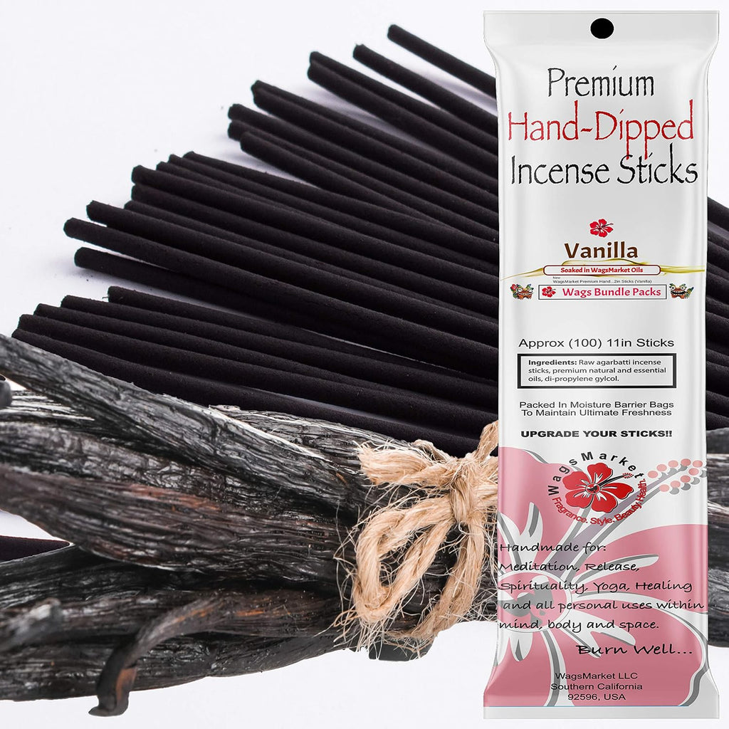Vanilla Incense Sticks Hand Dipped Premium by