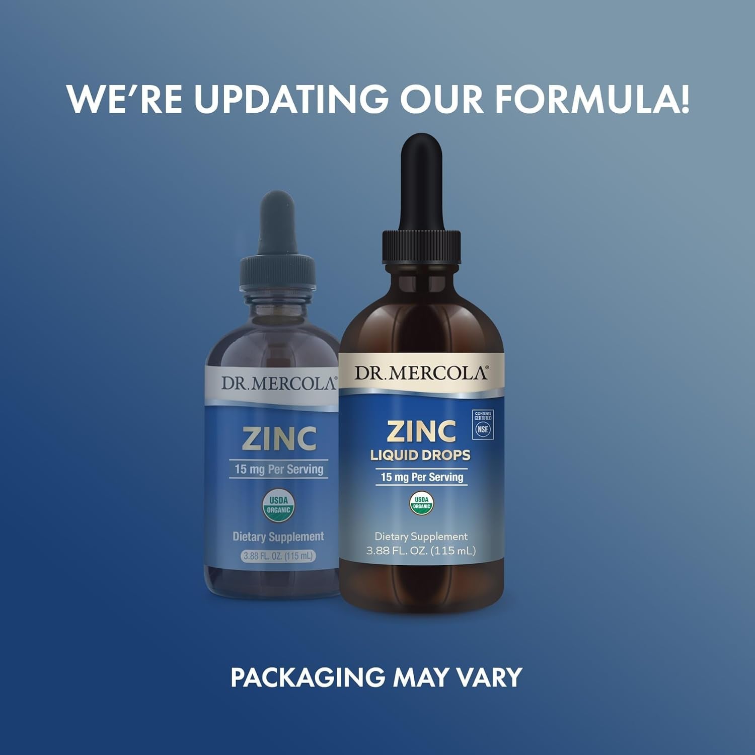 Zinc Liquid Drops - Supports Immune & Organ Health - 15 Mg Organic Zinc Liquid Drops - USDA Organic - NSF Certified - Non-Gmo, Gluten-Free & Soy-Free - 3.88 Fl Oz (28 Servings)