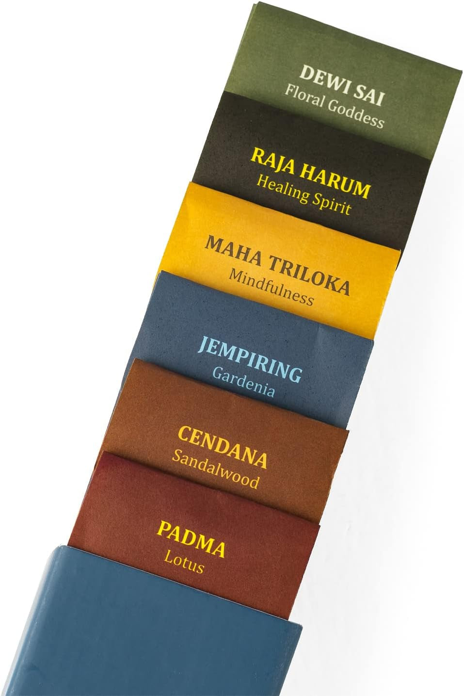 Bali Soap  Sticks - Variety Pack 6 Scents (144 Sticks Total, 24 Sticks Each) of Lotus (Padma), Sandalwood, Gardenia, Maha Triloka, Raja Harum & Dewi Sai (Amber)