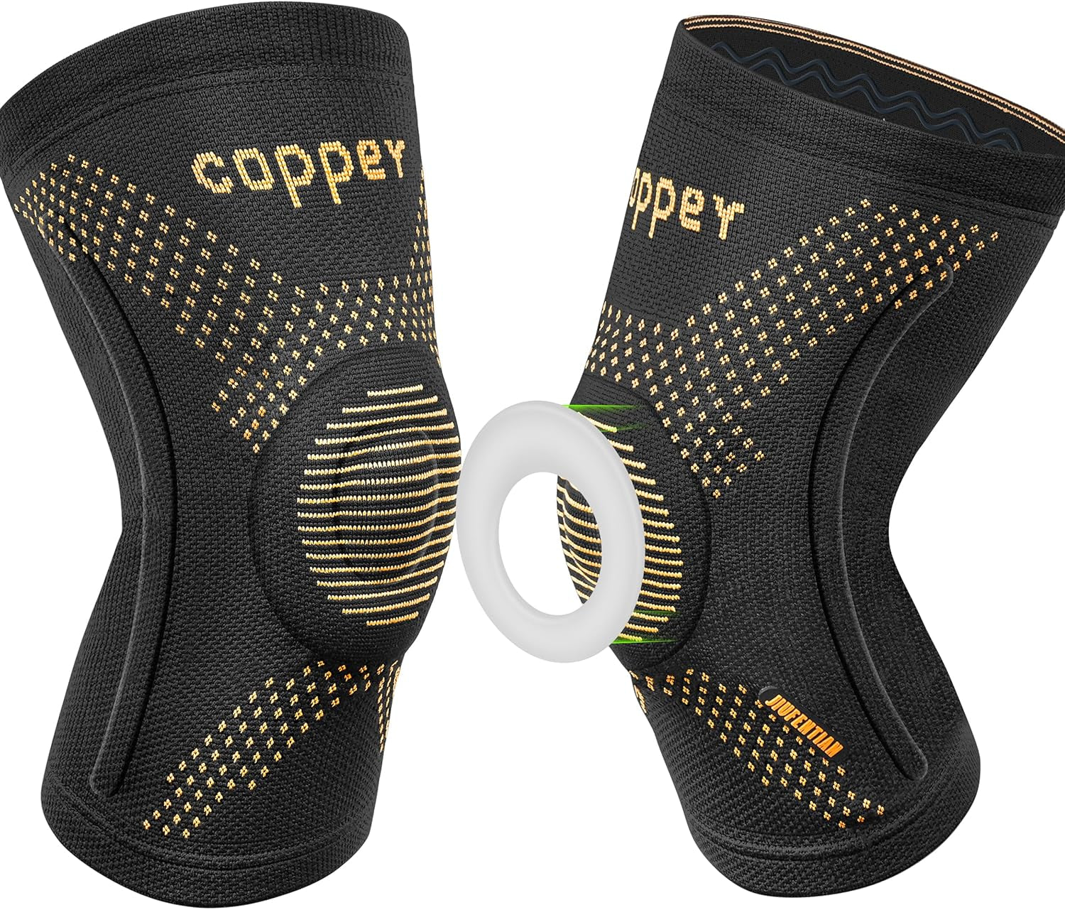 Copper Knee Braces for Arthritis Pain (2 Pack)- Professional Knee Suppot with Side Stabilizers - Breathable Compression Sleeves for Pain Relief & Stability (Arthritis, Gym, Work)-(Small)