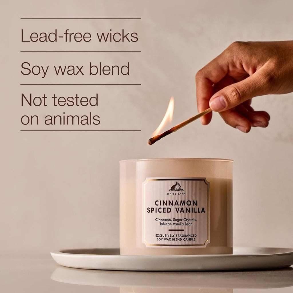 3-Wick Candle, Cinnamon Spiced Vanilla Scent