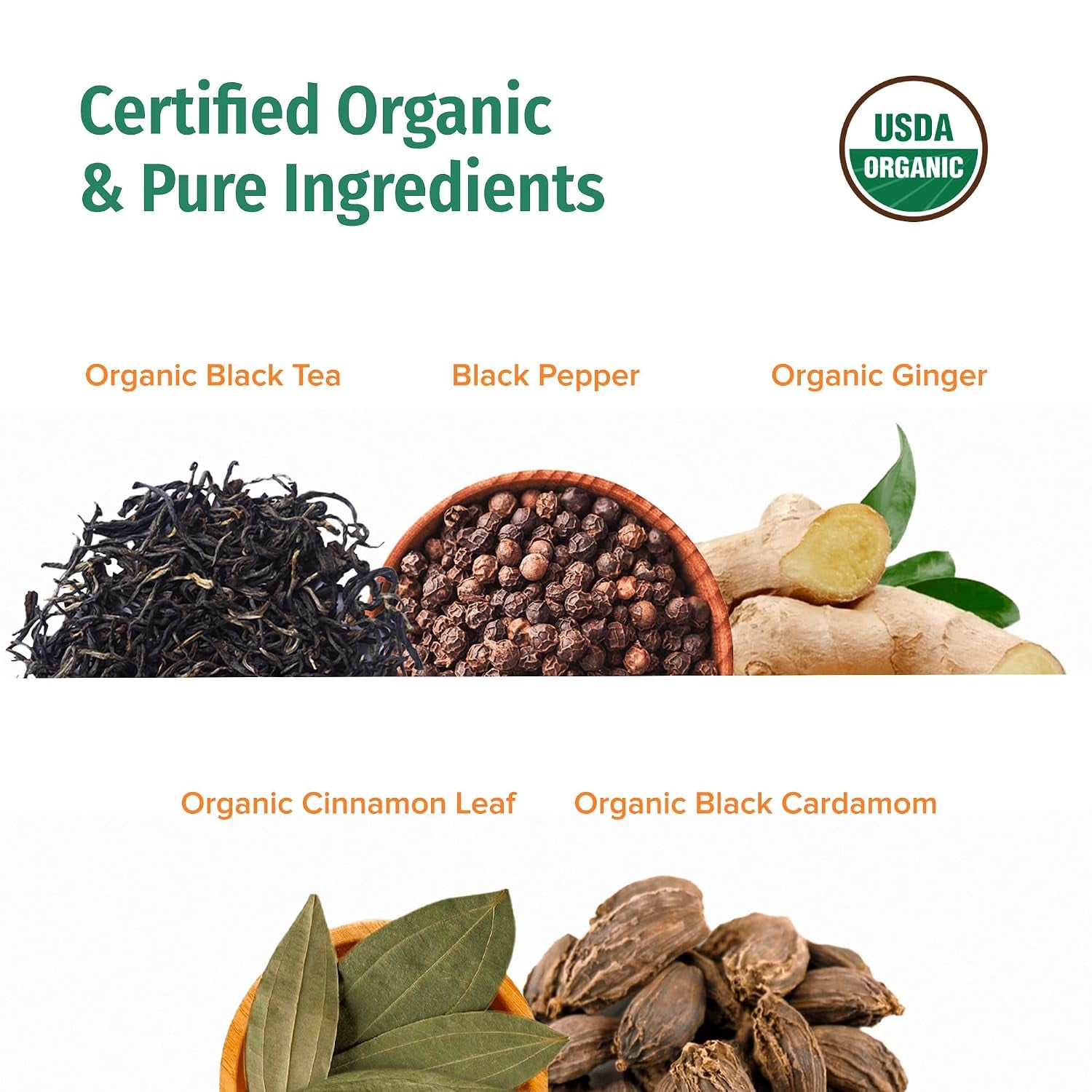 Organic Chai Tea Loose Leaf - Certified Organic Black Tea with Ginger, Cinnamon & Cardamom - Single Origin from a Family Farm in the Himalayas (Nepali Breakfast) - 3.5 Oz (100G)
